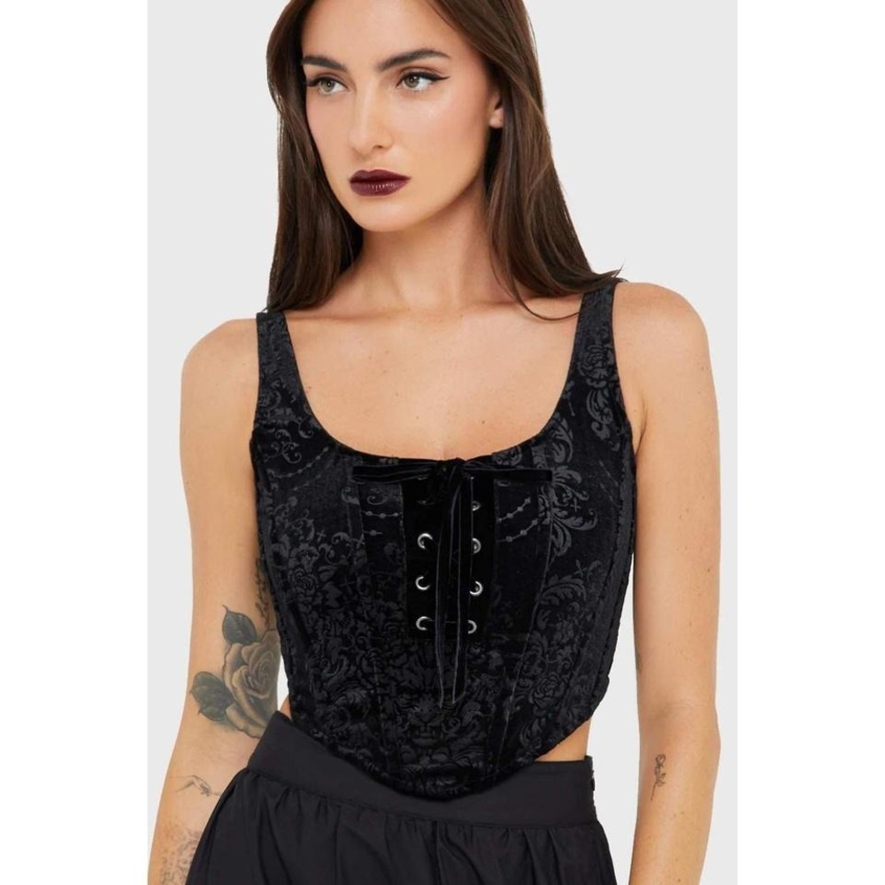 Killstar nightrein black corset top